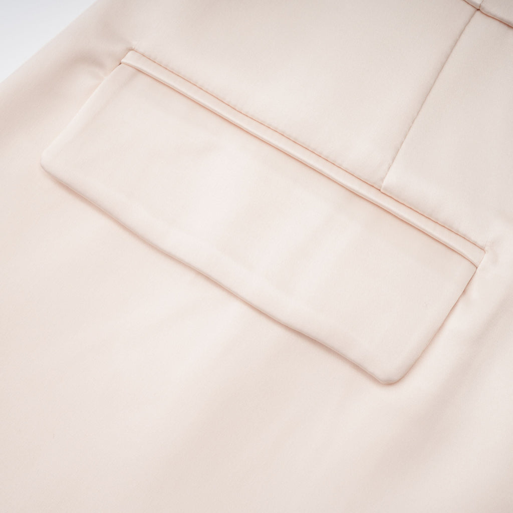 Roxanne Neutral Mock Neck Blouse & Mermaid Skirt Set