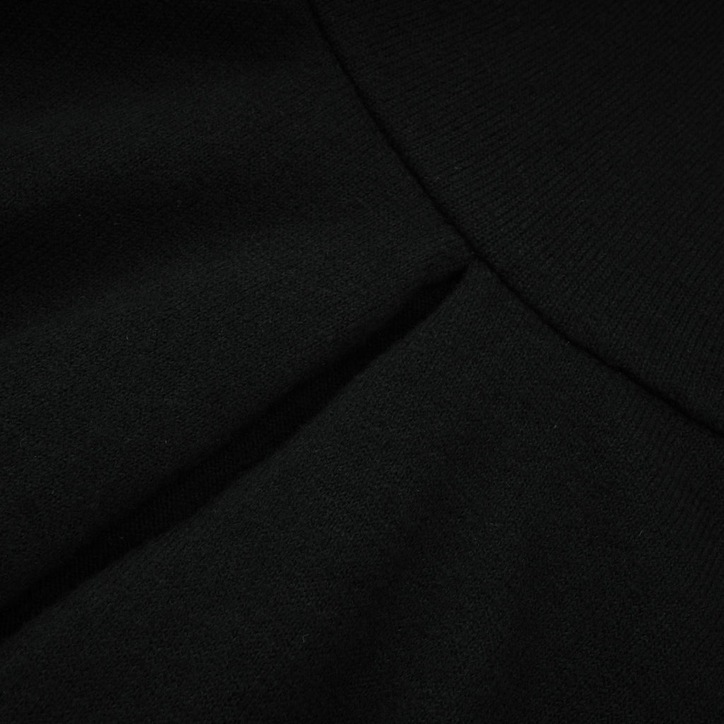 Filomena Black Layered Asymmetrical Knit Cape Top
