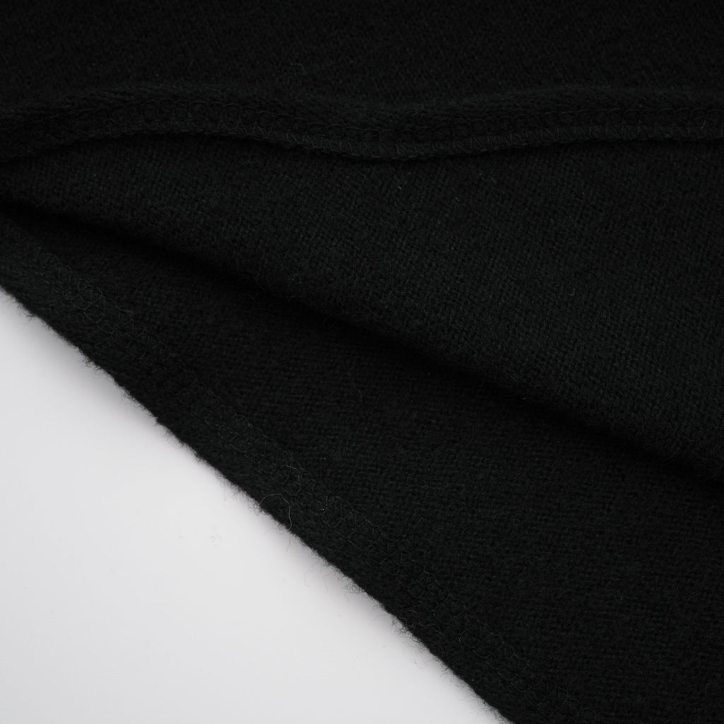 Filomena Black Layered Asymmetrical Knit Cape Top