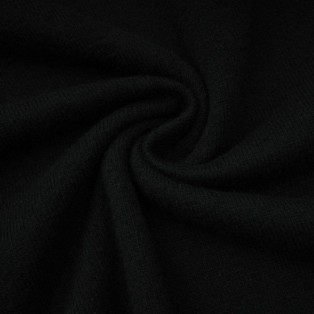 Filomena Black Layered Asymmetrical Knit Cape Top