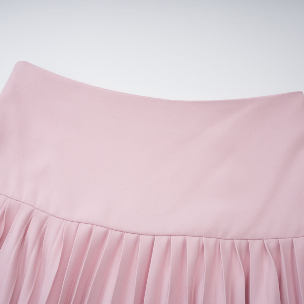 Priscille Pink Shawl & Corset Top & Pleated Skirt Set