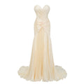 Roxane Yellow Cinched Waist Ruched Maxi Dress(Final Sale-US Only)