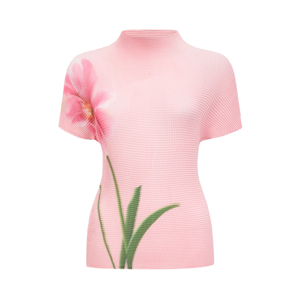 Conjunto de top y falda de estampado floral de la marca Final Sale, ajustado y elegante, en tonos vibrantes.
