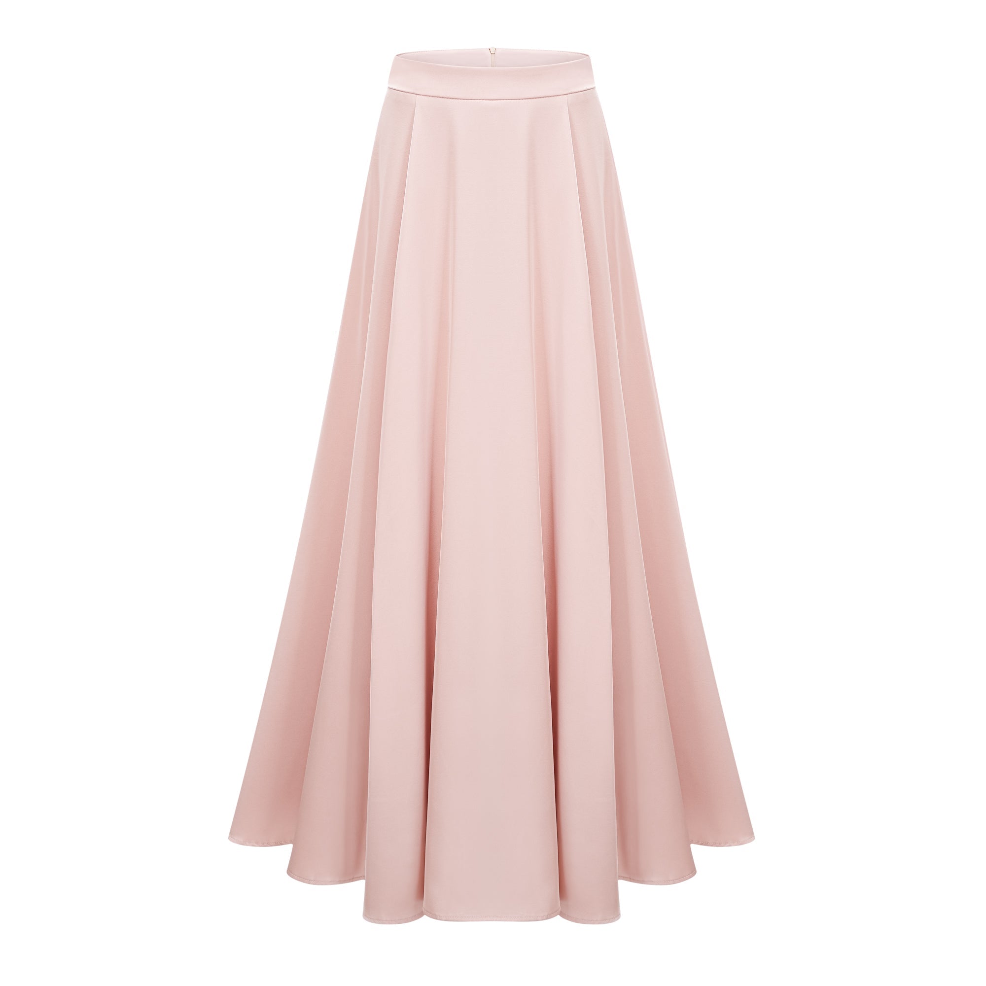 Everleigh Champagne Satin Top & Skirt Set With Cape Detail