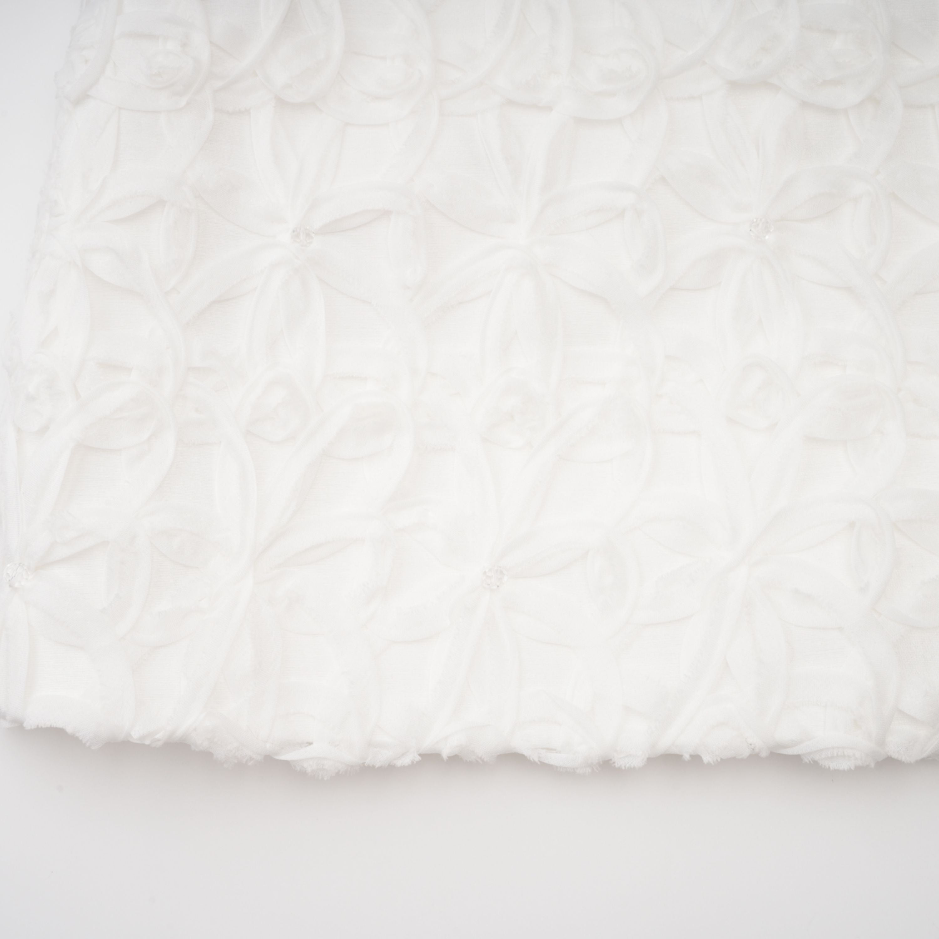 Dulcie White Floral Jacquard Shawl & Dress Set (Final Sale)