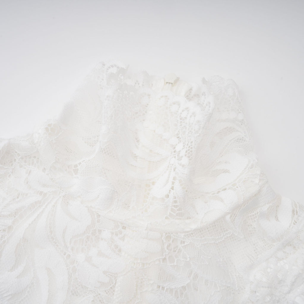 Airelle White Satin Panel Lace Maxi Dress (Final Sale-US Only)