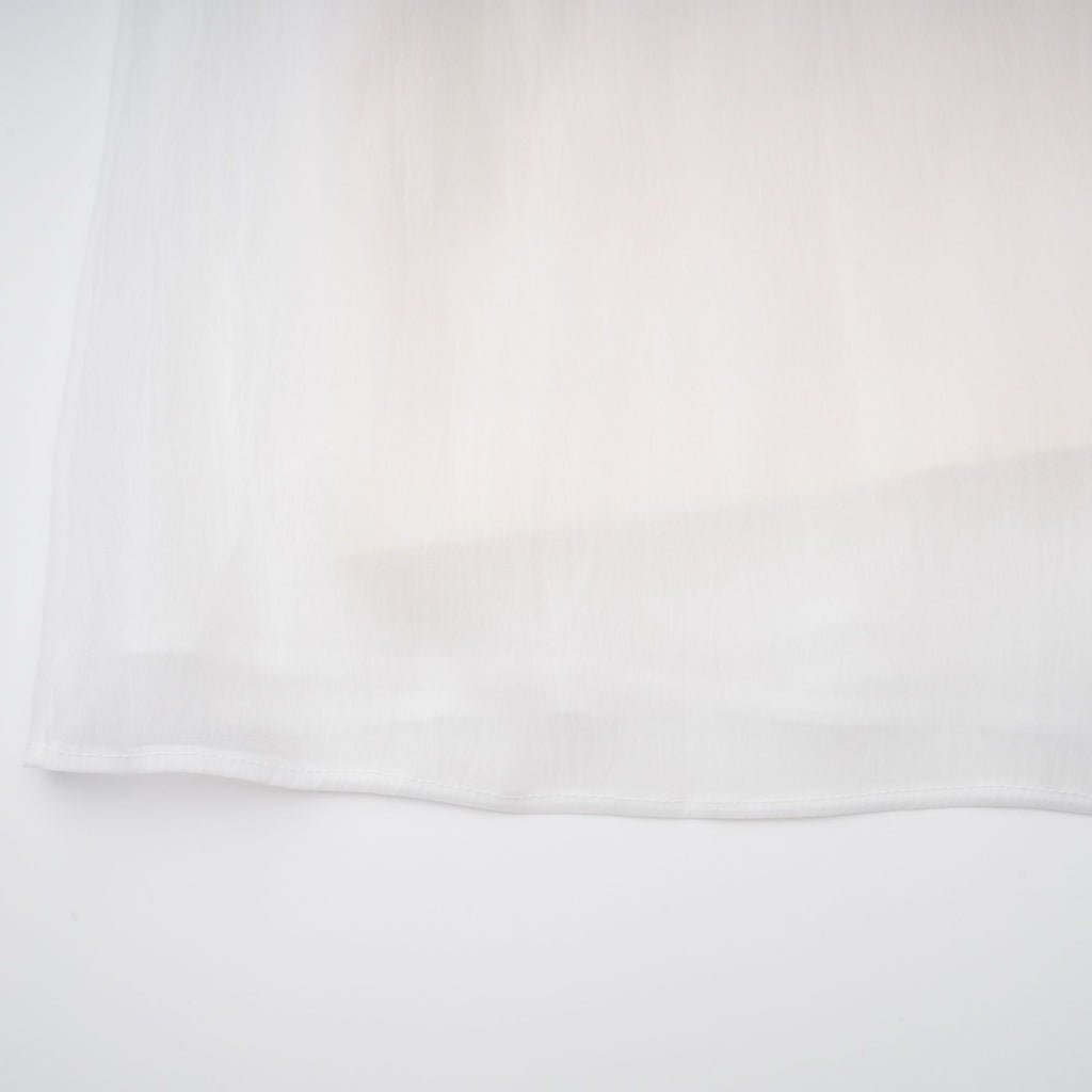 Gelsomina White Gathered Crepe Midi Dress (Final Sale-US Only)