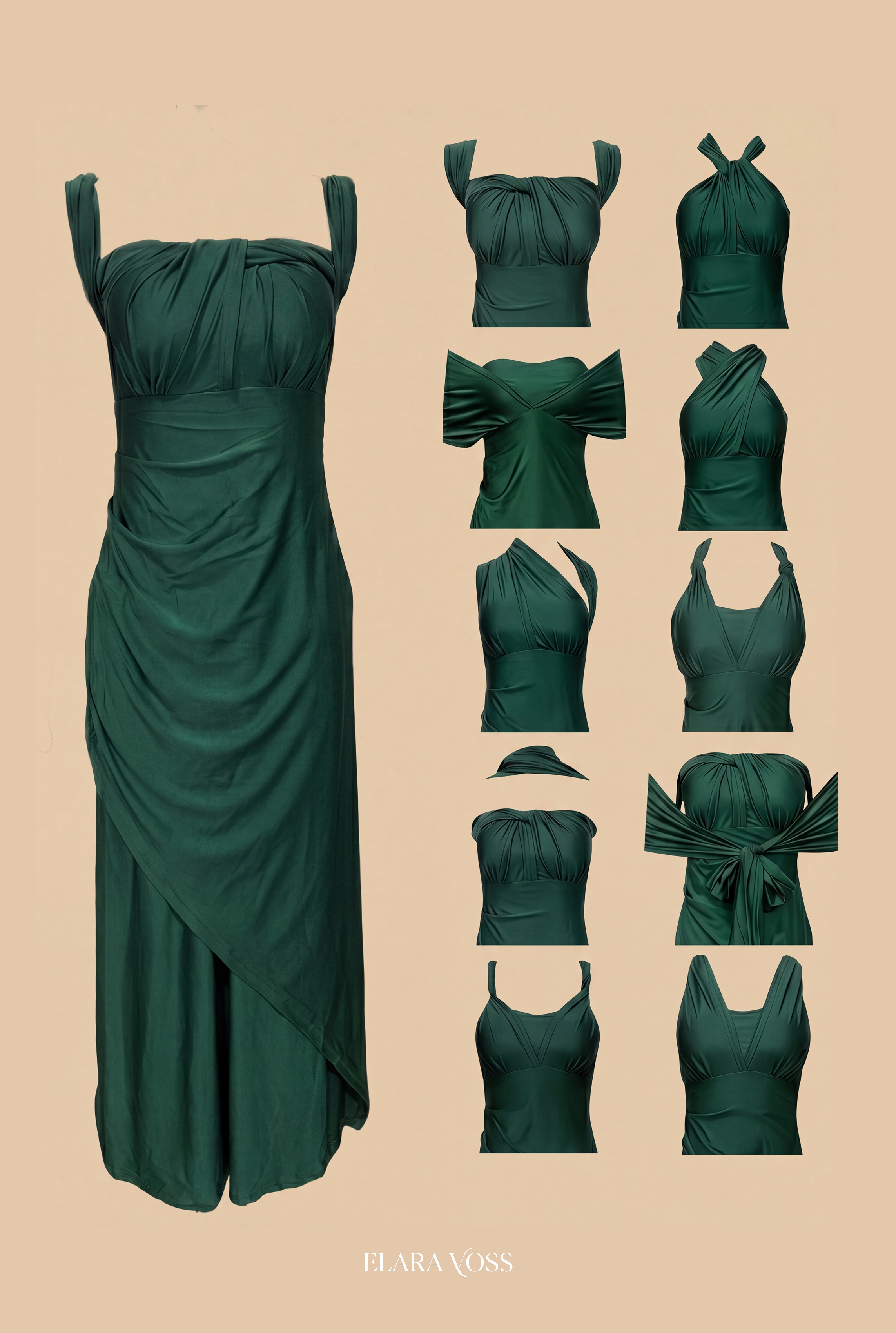 Vestido multiposición Melena | Selección Elara