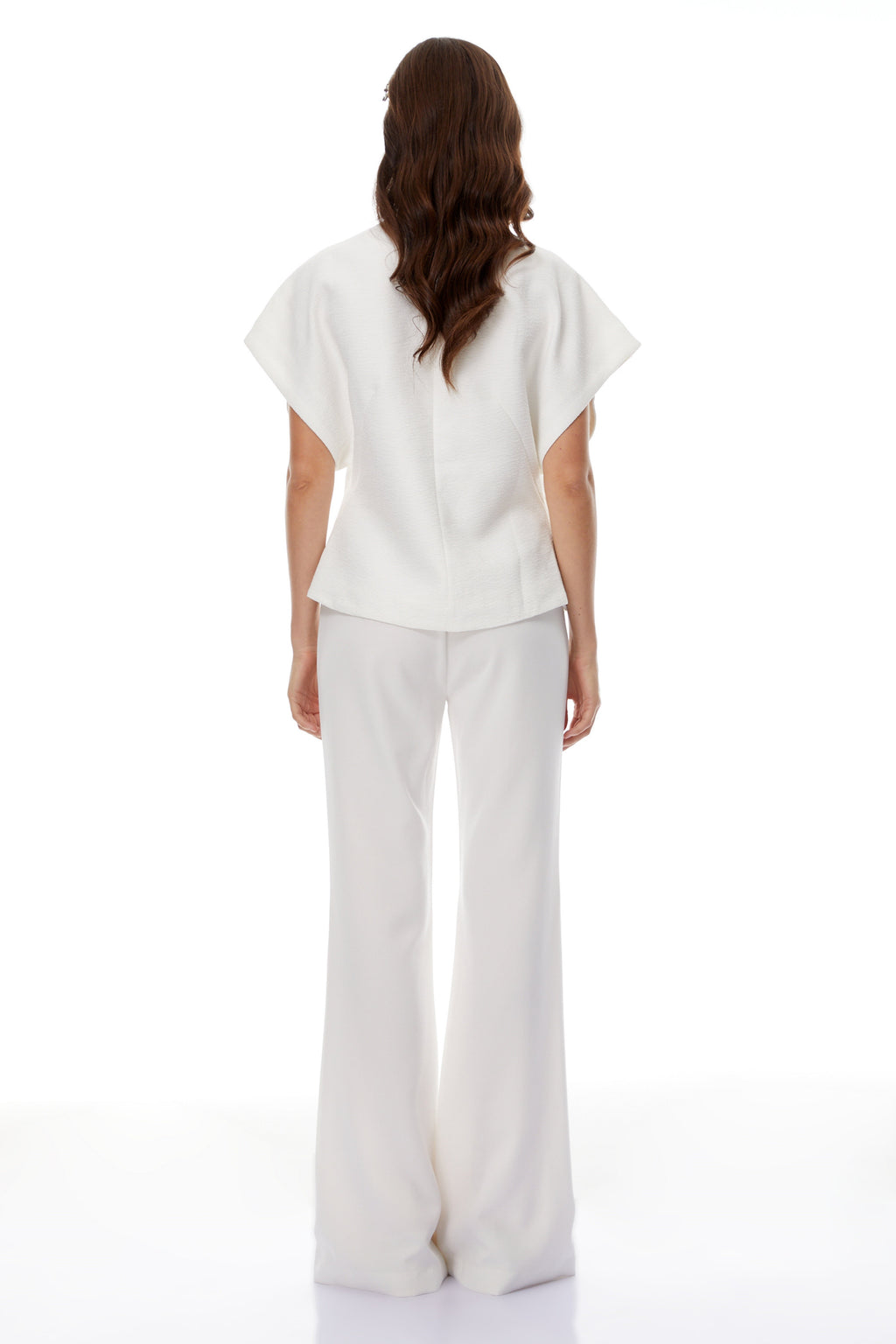 Ida White Crystal Embellished Asymmetrical Waistcoat