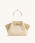 Hana Medium Synthetic Suede Tote Bag – Off-White - Angela Puerto