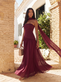 VESTIDO MAGNOLIA BURDEOS