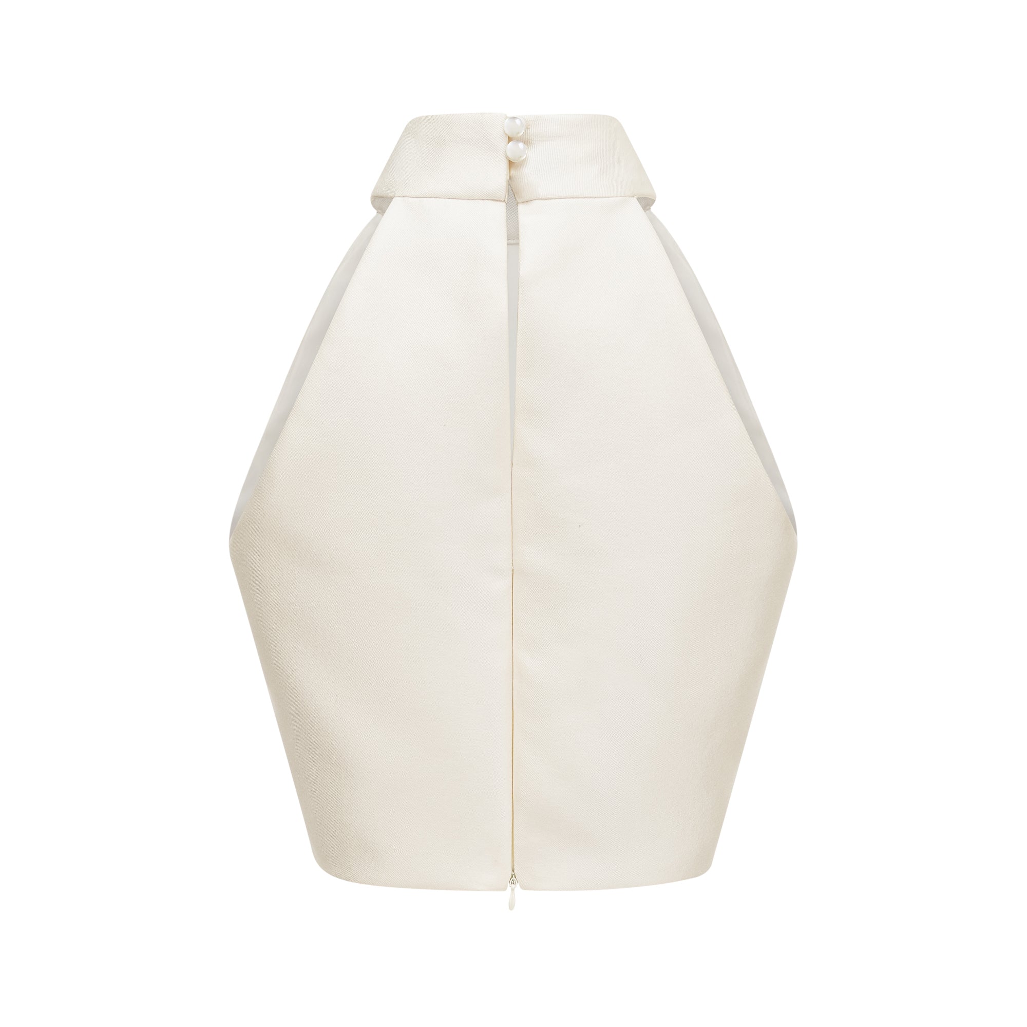 Conjunto de blusa blanca y falda a juego de la marca Final Sale, conjunto elegante para mujer, vista de la parte superior y la falda.