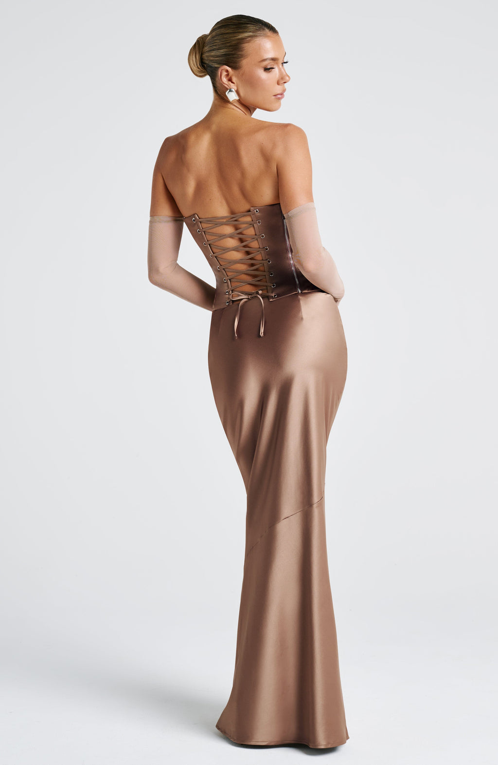 ATISSE BERNADETTE ICON — Satin Maxi Skirt (Hazel)