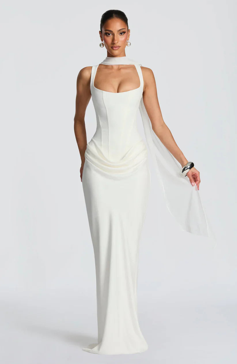 Leonor | Square-neck maxi dress - Angela Puerto