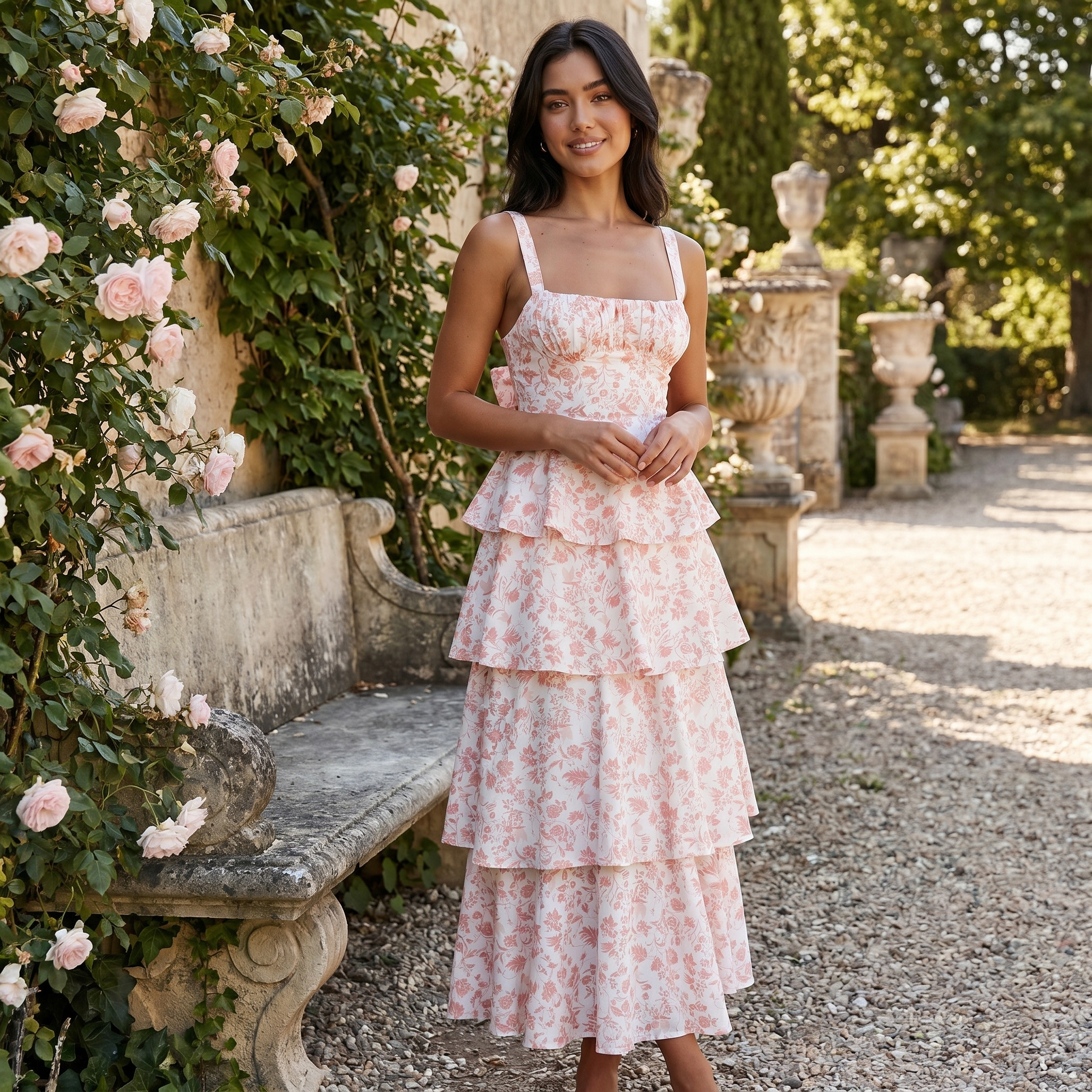 Vestido midi Alexandra de DION NOIR en color negro, con diseño elegante y corte ajustado, mostrado en la imagen.