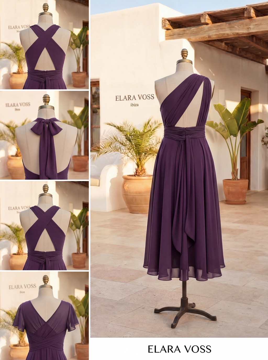 The Murano | Vestido multiposición color vino
