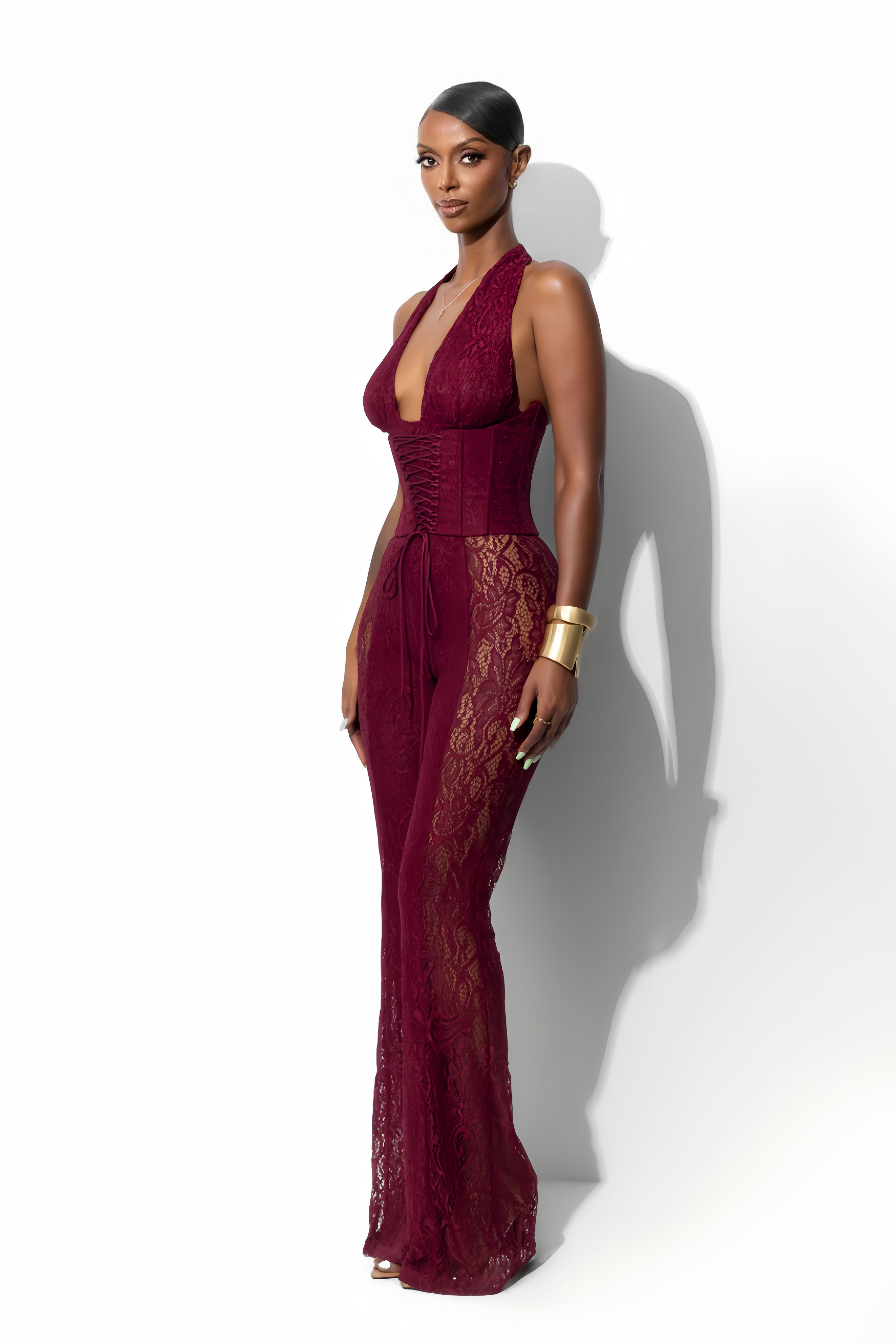 Rosalind Lace Corset Jumpsuit